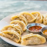 nepalese momos with sauce