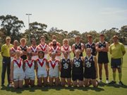 St George AFL players during filming at Jubilee Stadium