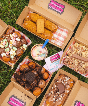 For boxes of various desserts with Sweet Street labelled on them
