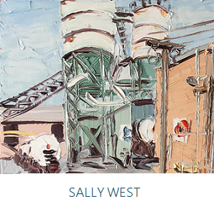 Artwork by Sally West, The site - oil painting on canvas