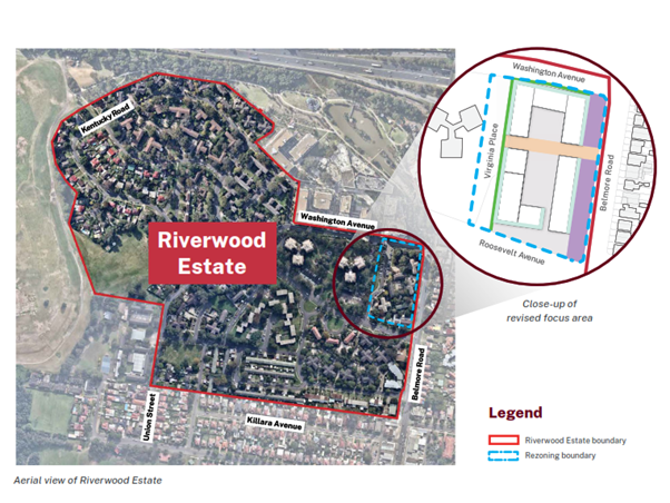 Aerial view of Riverwood Estate