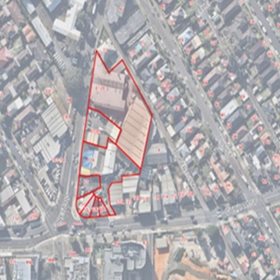 Aerial view of 61-75 Forest Road and 126 Durham Street, Hurstville