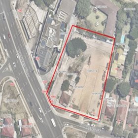Aerial view of 4-10 Torrens Street, 394A Princes Highway and Part of 392-394 Princes Highway, Blakehurst